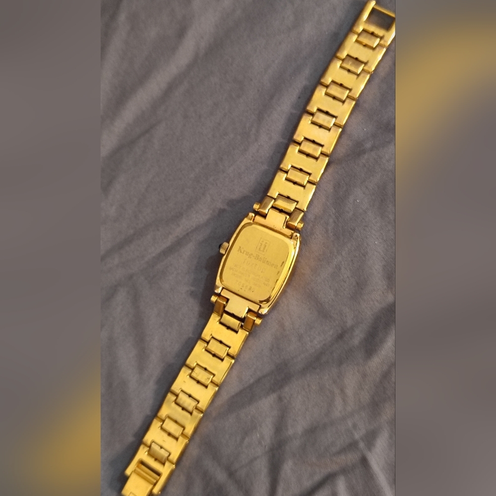 Krug-Baumen Tuxedo 18k Gold Electroplated Watch ~ Runs & Keeps Time, New Battery - Picture 14 of 15